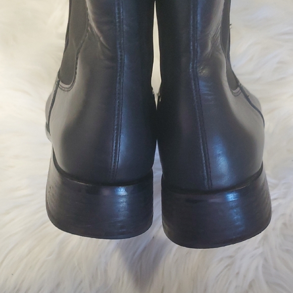 Sam Edelman Torance Chelsea Black Leather Pull On Ankle Bootie Boots Sz 7.5 - Picture 5 of 15